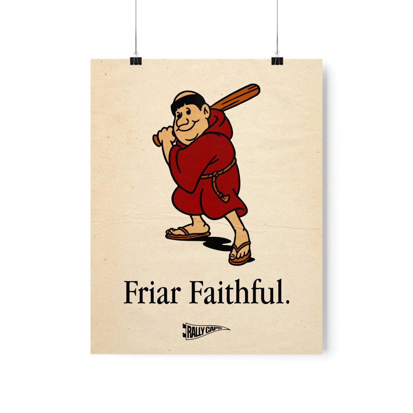 "Friar Faithful" Vintage Style Standing Friar Poster