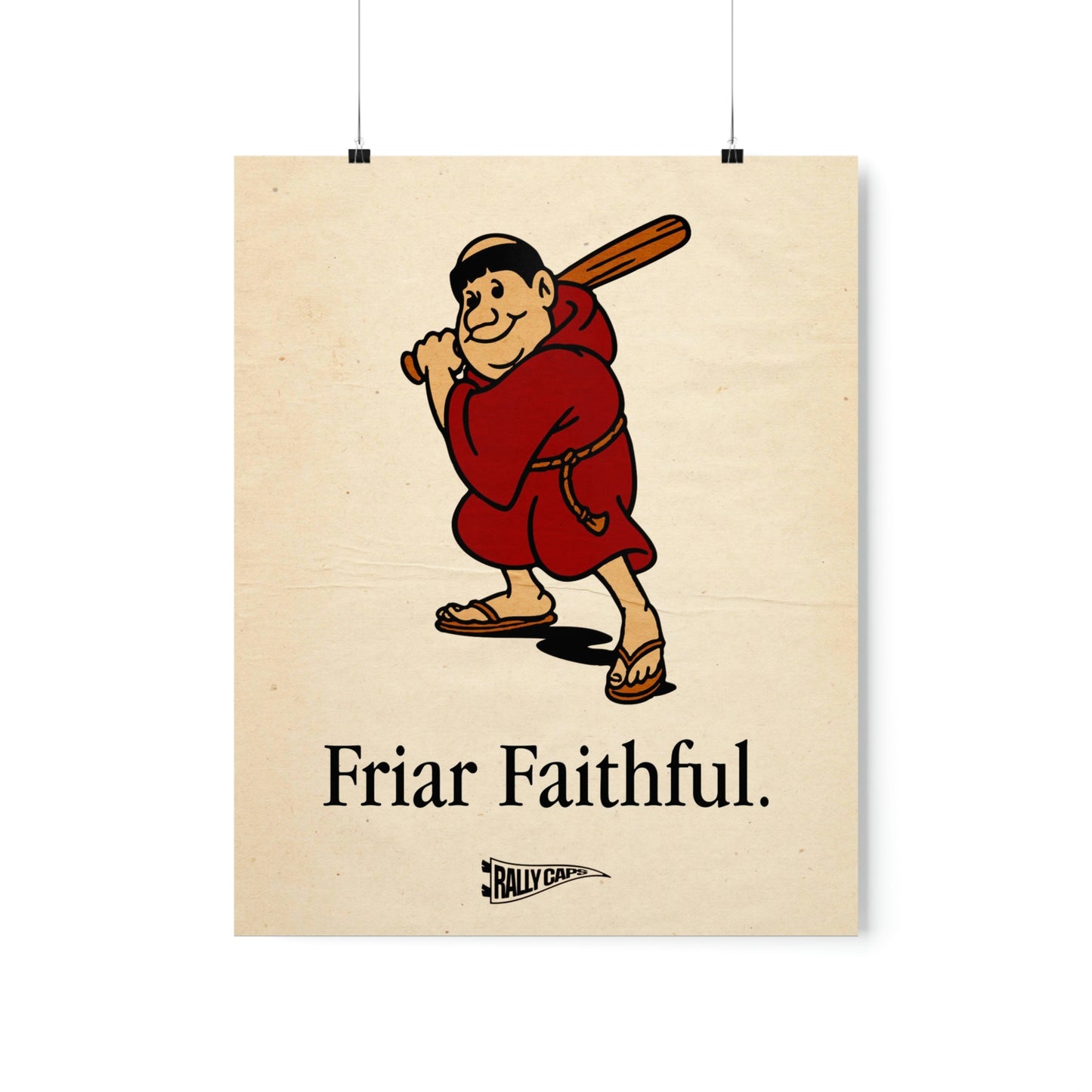 "Friar Faithful" Vintage Style Standing Friar Poster